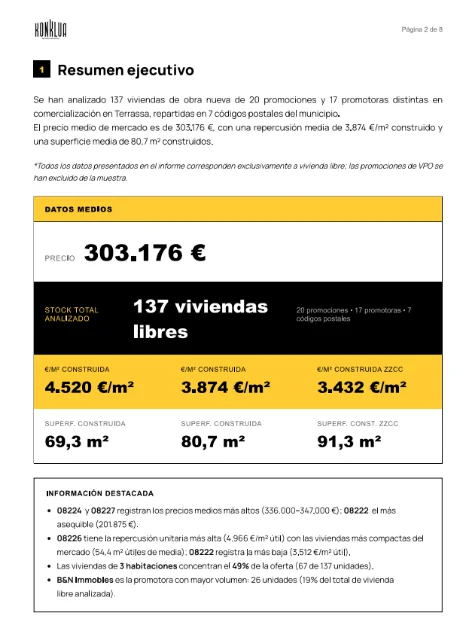 Página de muestra del estudio de mercado: 1